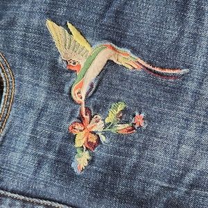 Embroidered cropped jeans size 29